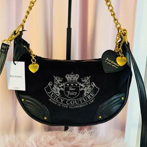 Official-Heritage Juicy Couture Shoulder Crossbody Bag in Liquorice Color